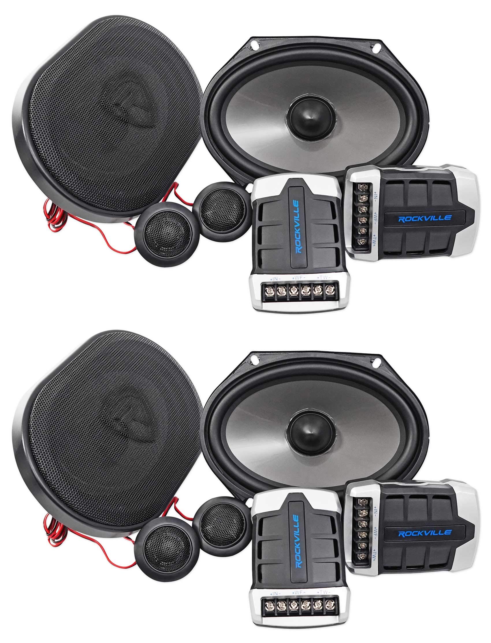 Amazon.com: Rockville RV68.2C 6x8 Component Car Speakers, 900W, 4